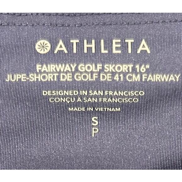 Athleta Fairway Golf Short 16' Skort Skirt Shorts High Rise Navy Blue, Size S - Picture 10 of 11